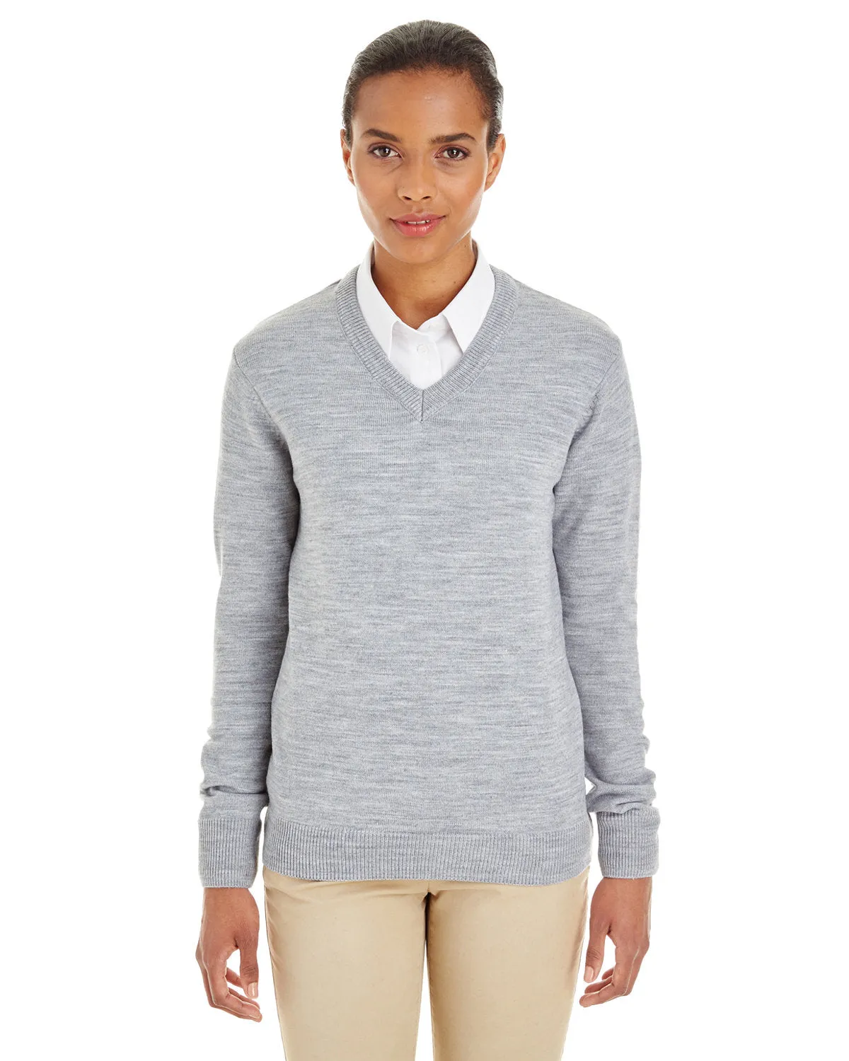 OUTLET-Harriton Ladies Pilbloc V-Neck Sweater