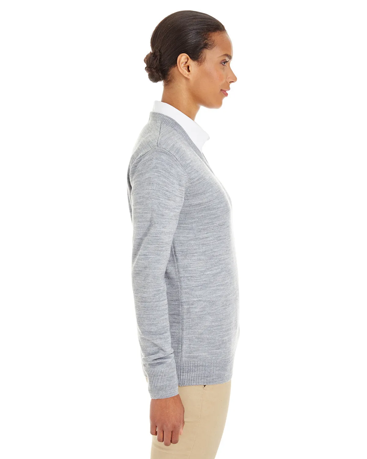 OUTLET-Harriton Ladies Pilbloc V-Neck Sweater