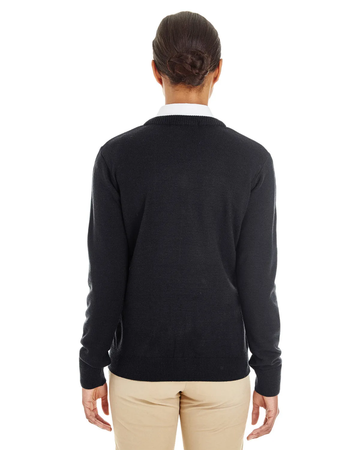 OUTLET-Harriton Ladies Pilbloc V-Neck Sweater