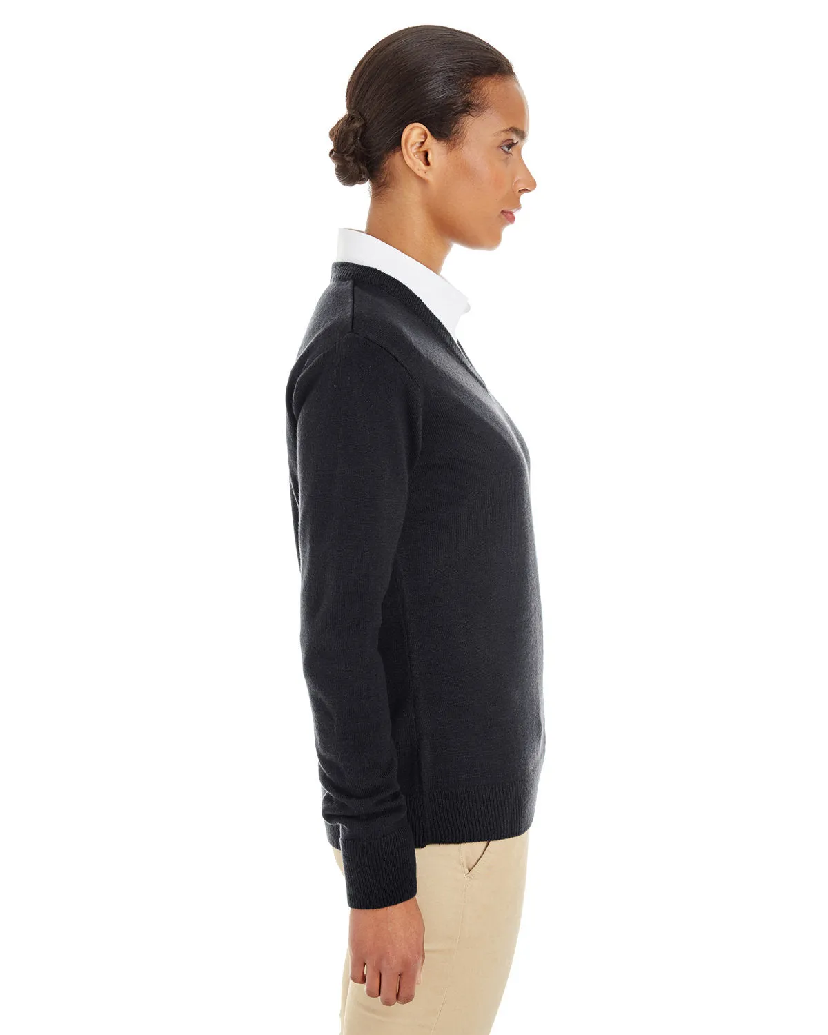 OUTLET-Harriton Ladies Pilbloc V-Neck Sweater