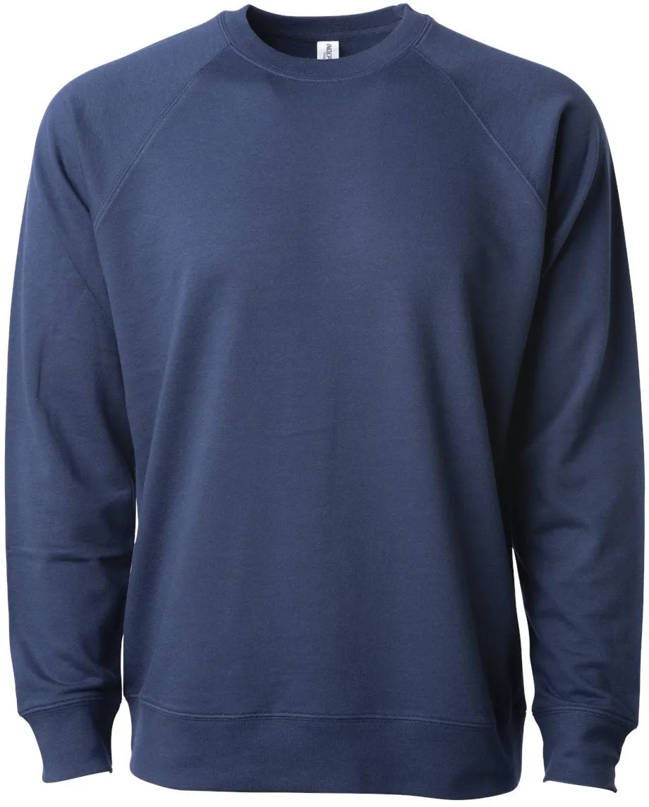OUTLET-Independent Trading Co. Icon Unisex Lightweight Loopback Terry Crewneck Sweatshirt