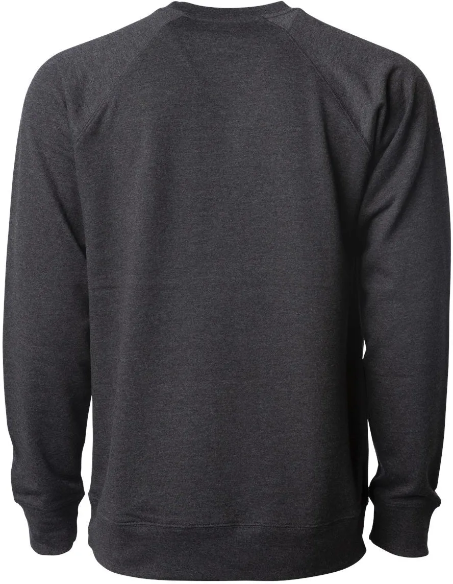 OUTLET-Independent Trading Co. Icon Unisex Lightweight Loopback Terry Crewneck Sweatshirt