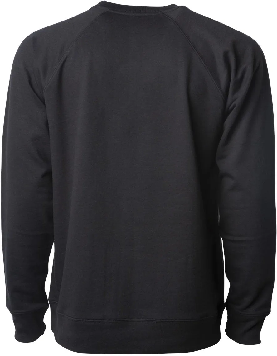 OUTLET-Independent Trading Co. Icon Unisex Lightweight Loopback Terry Crewneck Sweatshirt