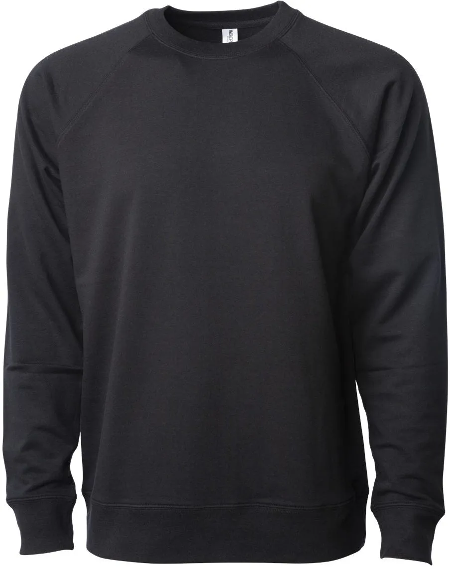 OUTLET-Independent Trading Co. Icon Unisex Lightweight Loopback Terry Crewneck Sweatshirt