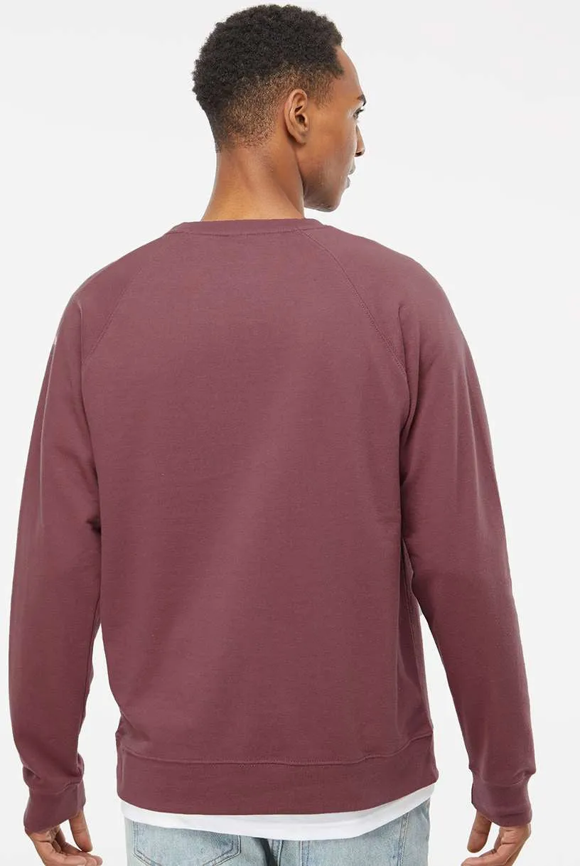 OUTLET-Independent Trading Co. Icon Unisex Lightweight Loopback Terry Crewneck Sweatshirt