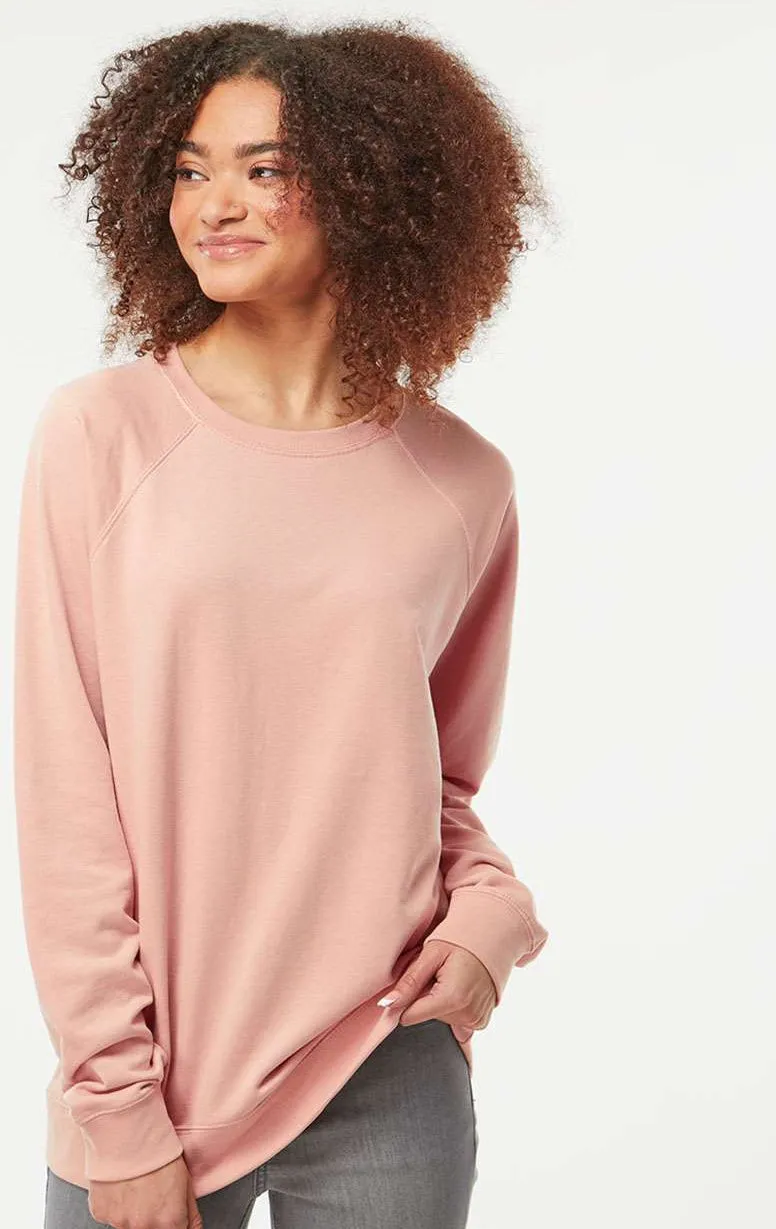 OUTLET-Independent Trading Co. Icon Unisex Lightweight Loopback Terry Crewneck Sweatshirt