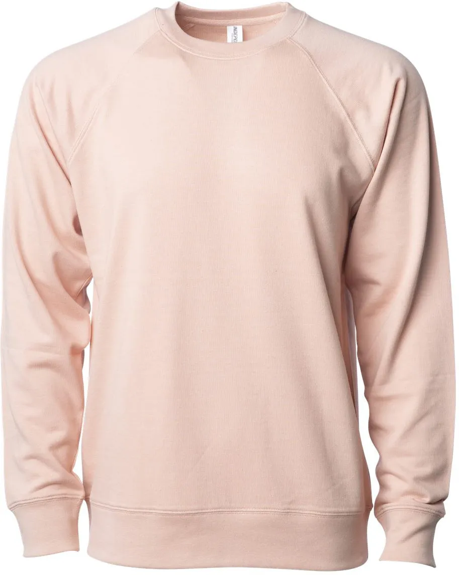 OUTLET-Independent Trading Co. Icon Unisex Lightweight Loopback Terry Crewneck Sweatshirt
