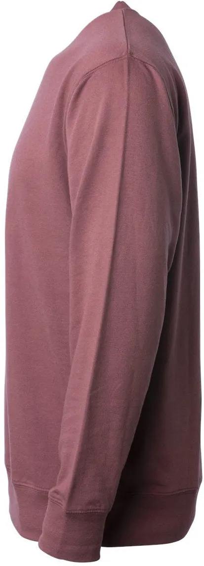 OUTLET-Independent Trading Co. Icon Unisex Lightweight Loopback Terry Crewneck Sweatshirt