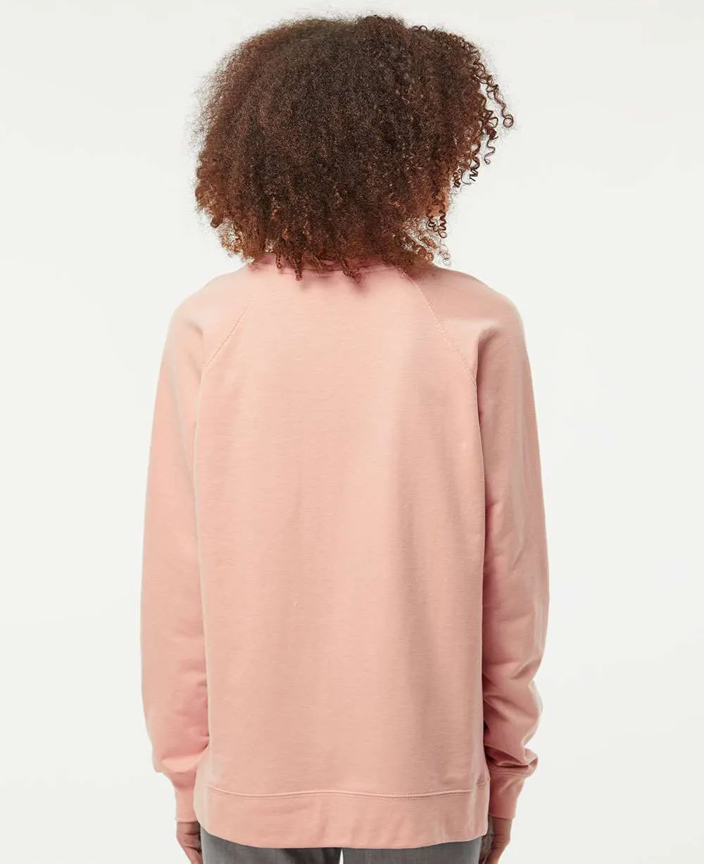 OUTLET-Independent Trading Co. Icon Unisex Lightweight Loopback Terry Crewneck Sweatshirt
