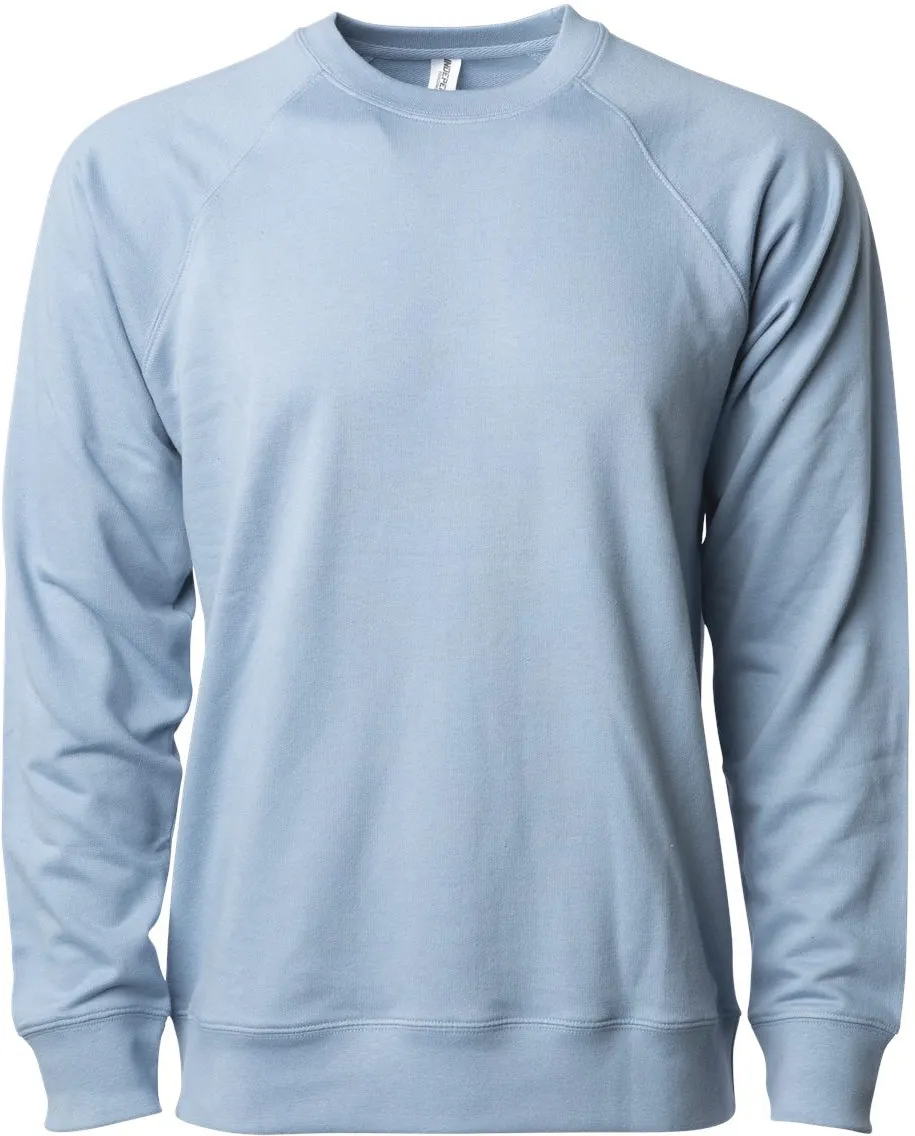 OUTLET-Independent Trading Co. Icon Unisex Lightweight Loopback Terry Crewneck Sweatshirt