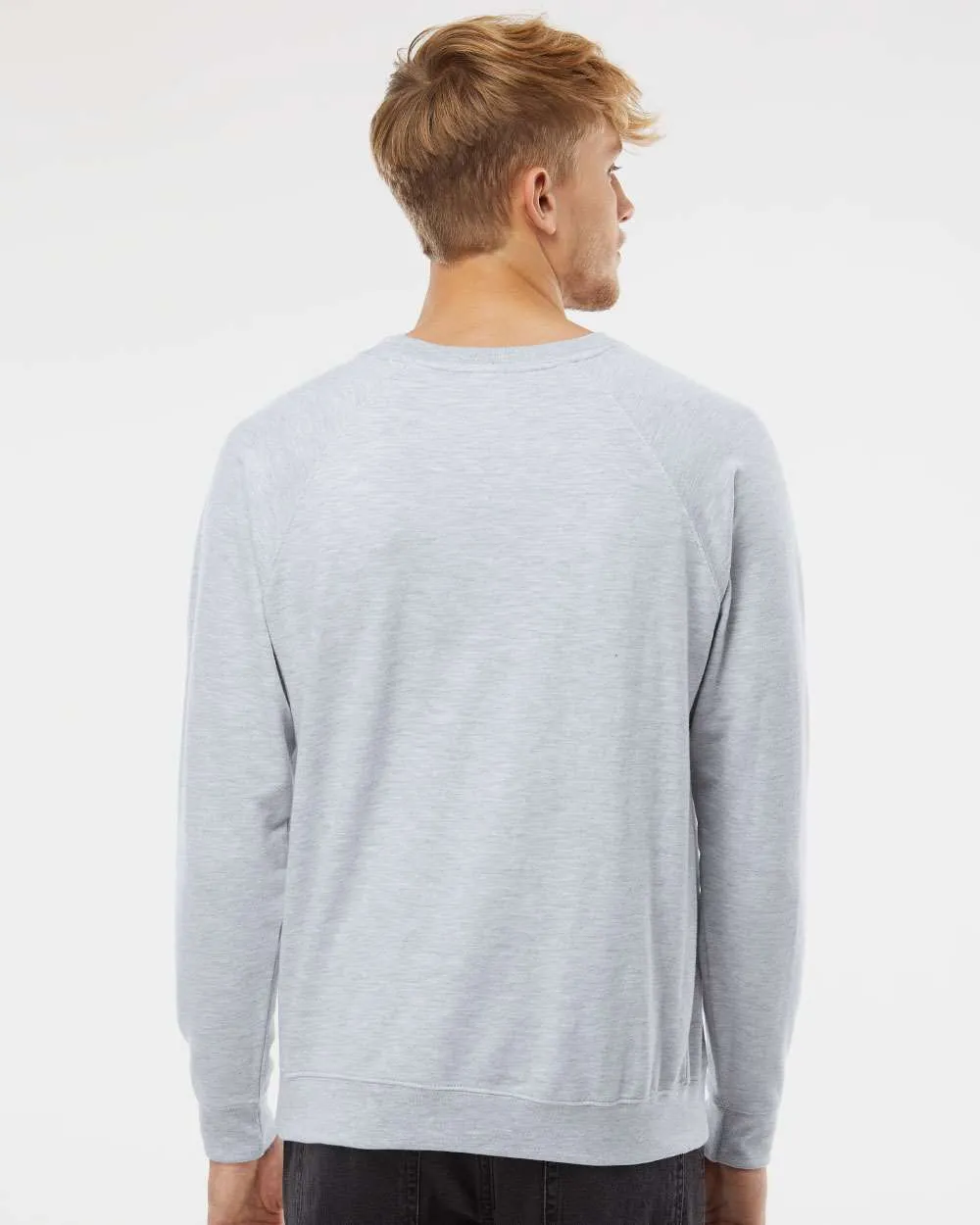 OUTLET-Independent Trading Co. Icon Unisex Lightweight Loopback Terry Crewneck Sweatshirt