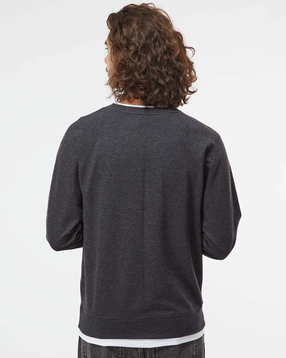 OUTLET-Independent Trading Co. Icon Unisex Lightweight Loopback Terry Crewneck Sweatshirt