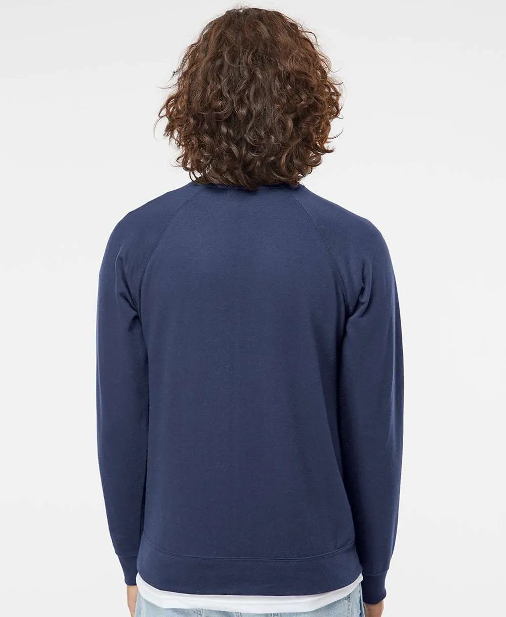 OUTLET-Independent Trading Co. Icon Unisex Lightweight Loopback Terry Crewneck Sweatshirt