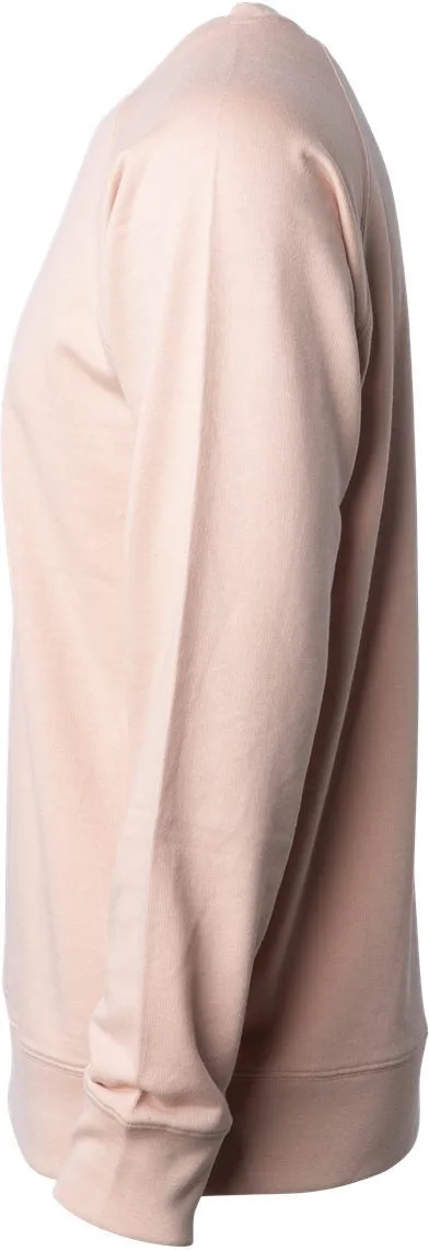 OUTLET-Independent Trading Co. Icon Unisex Lightweight Loopback Terry Crewneck Sweatshirt