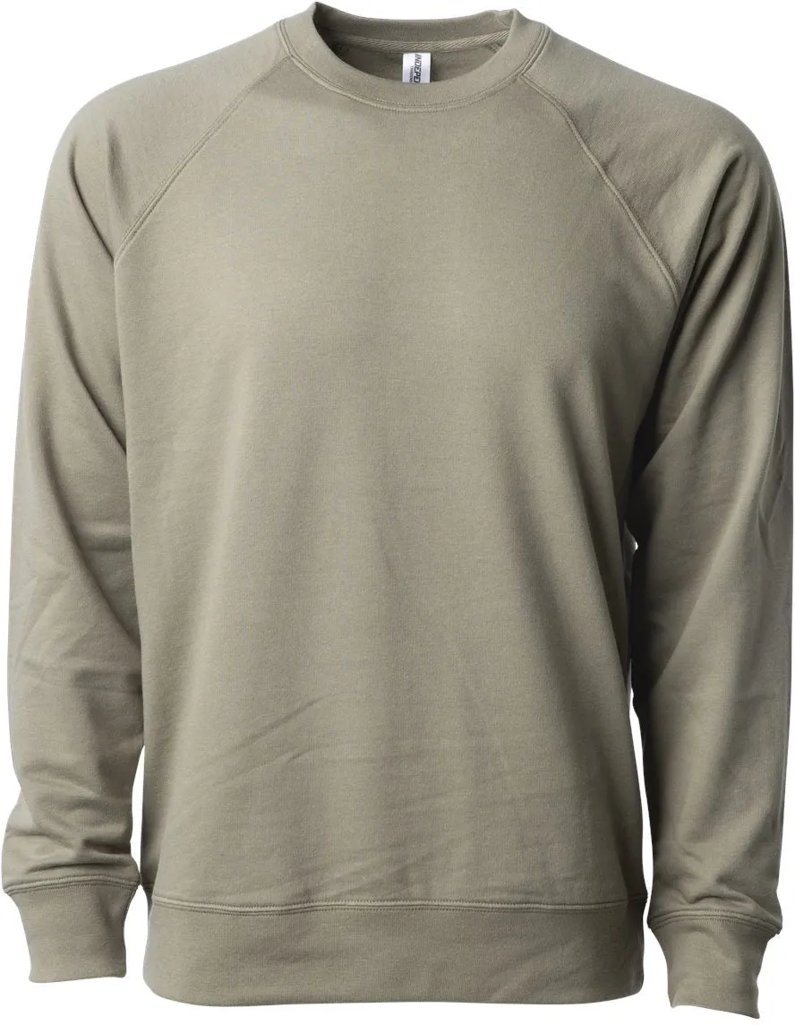 OUTLET-Independent Trading Co. Icon Unisex Lightweight Loopback Terry Crewneck Sweatshirt
