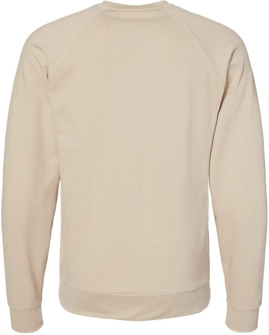 OUTLET-Independent Trading Co. Icon Unisex Lightweight Loopback Terry Crewneck Sweatshirt