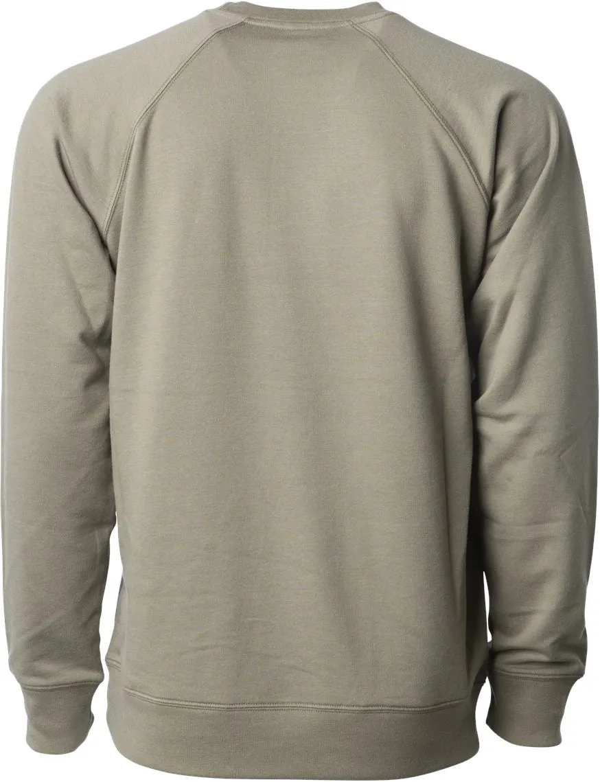 OUTLET-Independent Trading Co. Icon Unisex Lightweight Loopback Terry Crewneck Sweatshirt