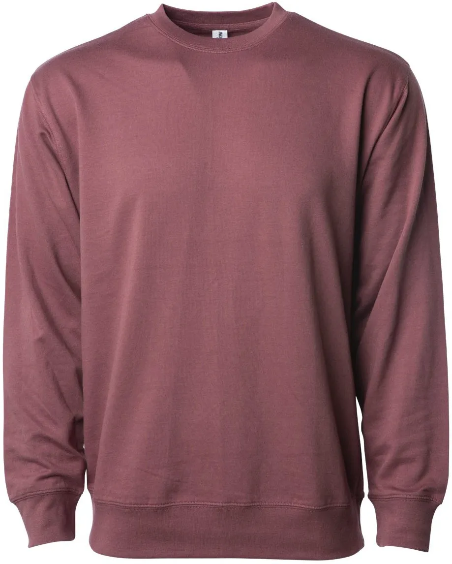 OUTLET-Independent Trading Co. Icon Unisex Lightweight Loopback Terry Crewneck Sweatshirt