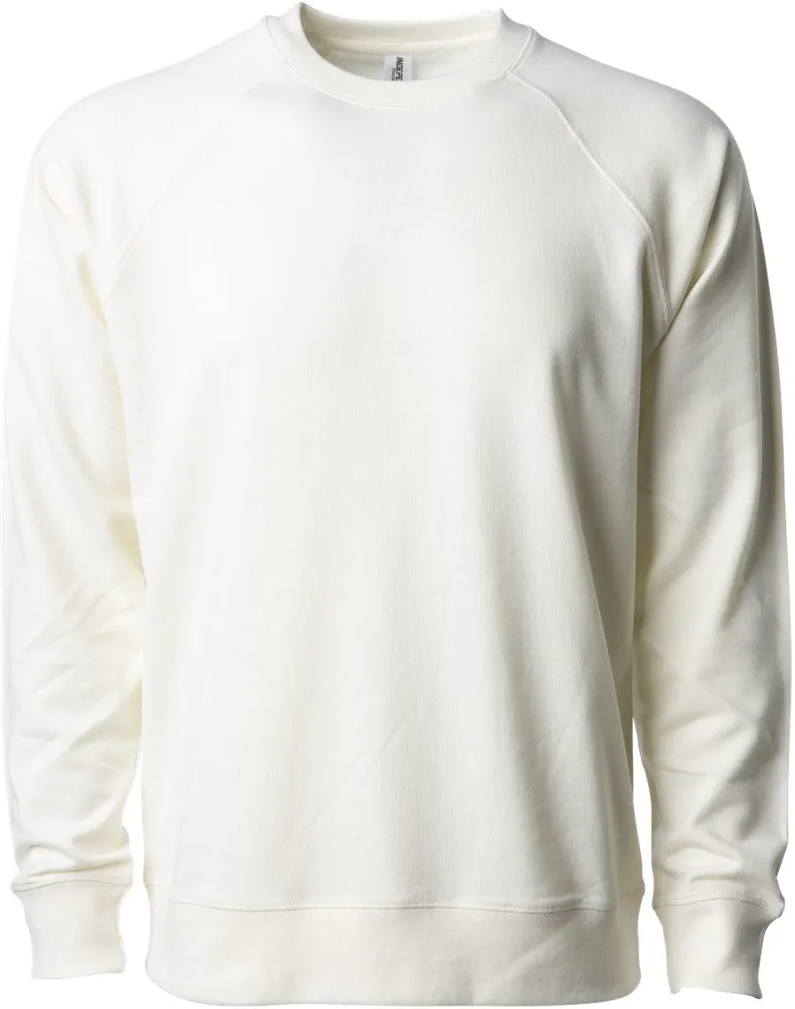 OUTLET-Independent Trading Co. Icon Unisex Lightweight Loopback Terry Crewneck Sweatshirt