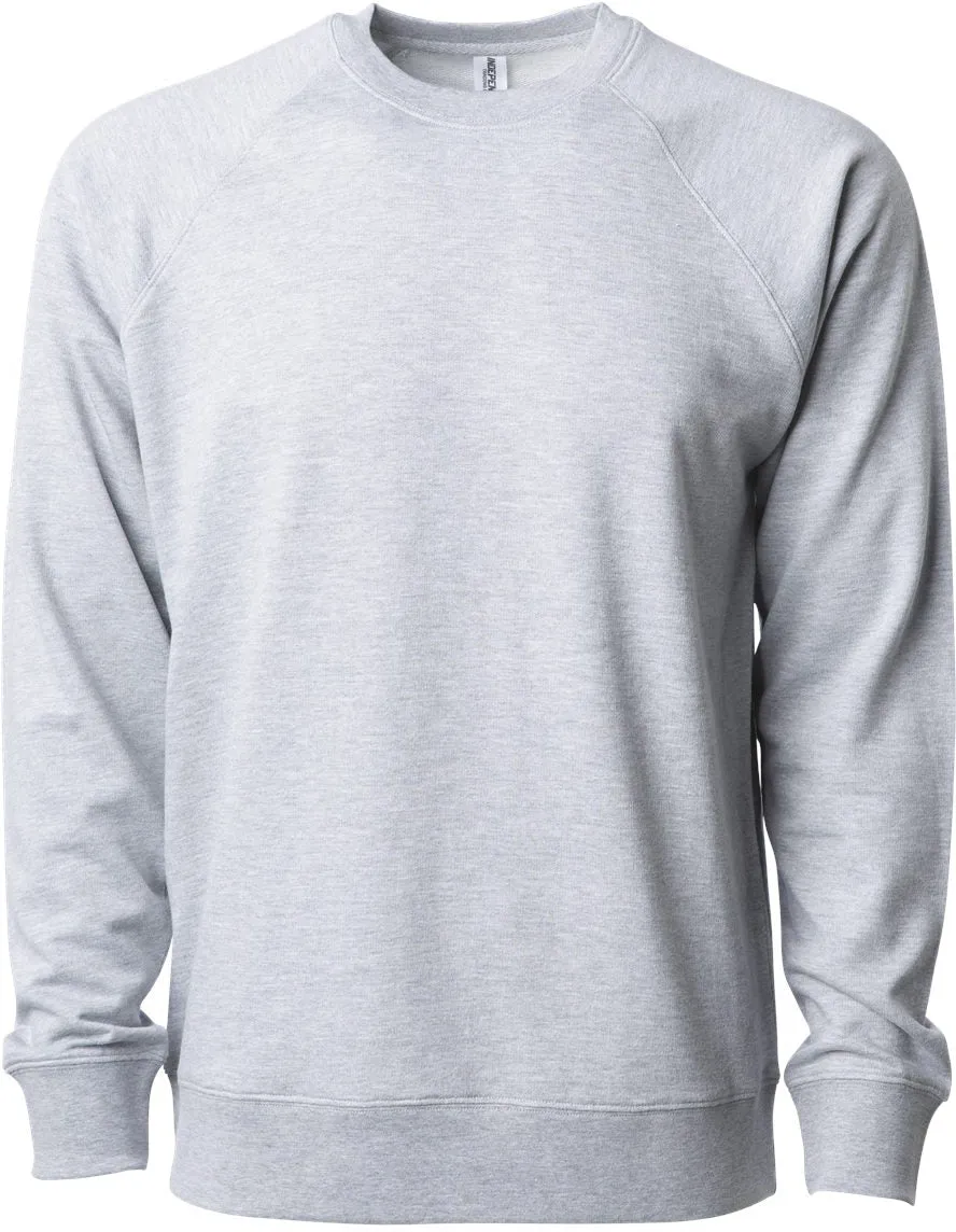 OUTLET-Independent Trading Co. Icon Unisex Lightweight Loopback Terry Crewneck Sweatshirt
