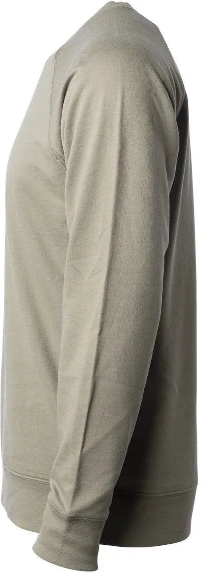 OUTLET-Independent Trading Co. Icon Unisex Lightweight Loopback Terry Crewneck Sweatshirt