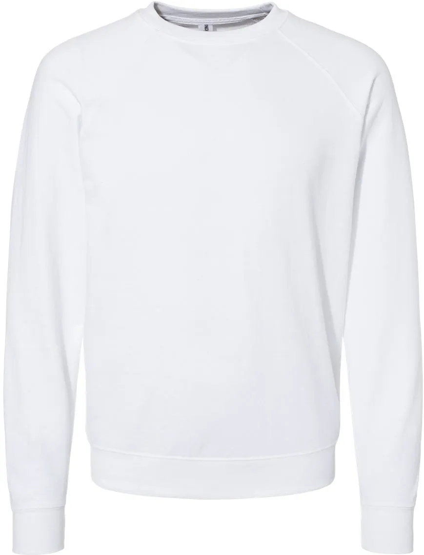 OUTLET-Independent Trading Co. Icon Unisex Lightweight Loopback Terry Crewneck Sweatshirt