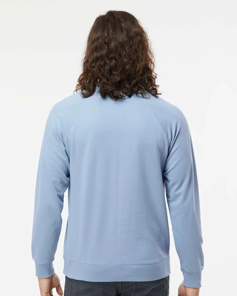 OUTLET-Independent Trading Co. Icon Unisex Lightweight Loopback Terry Crewneck Sweatshirt