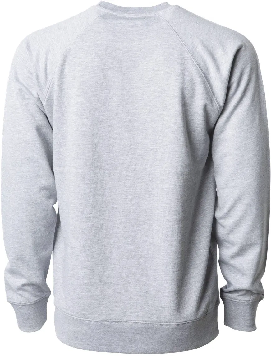 OUTLET-Independent Trading Co. Icon Unisex Lightweight Loopback Terry Crewneck Sweatshirt
