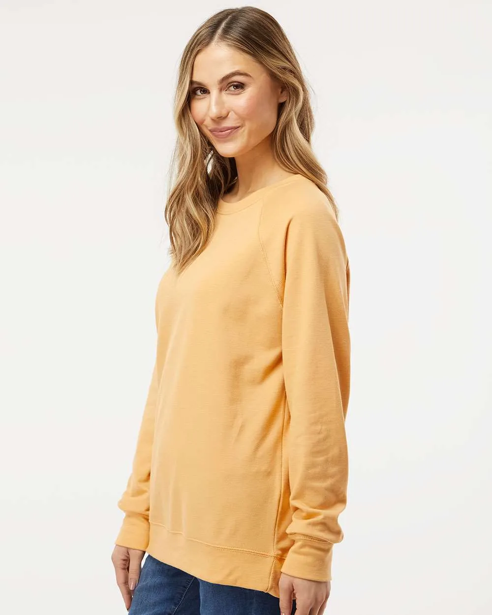 OUTLET-Independent Trading Co. Icon Unisex Lightweight Loopback Terry Crewneck Sweatshirt