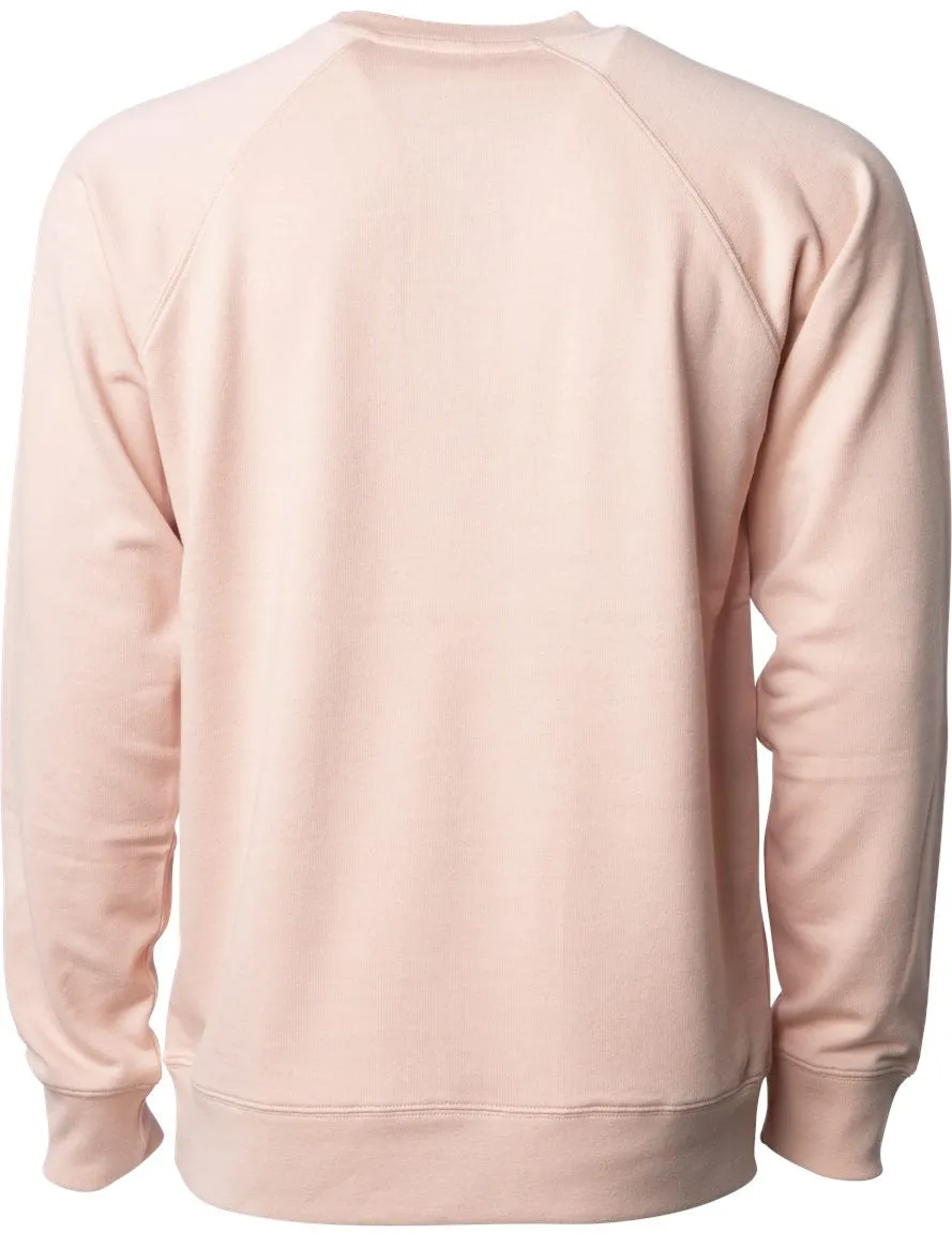 OUTLET-Independent Trading Co. Icon Unisex Lightweight Loopback Terry Crewneck Sweatshirt
