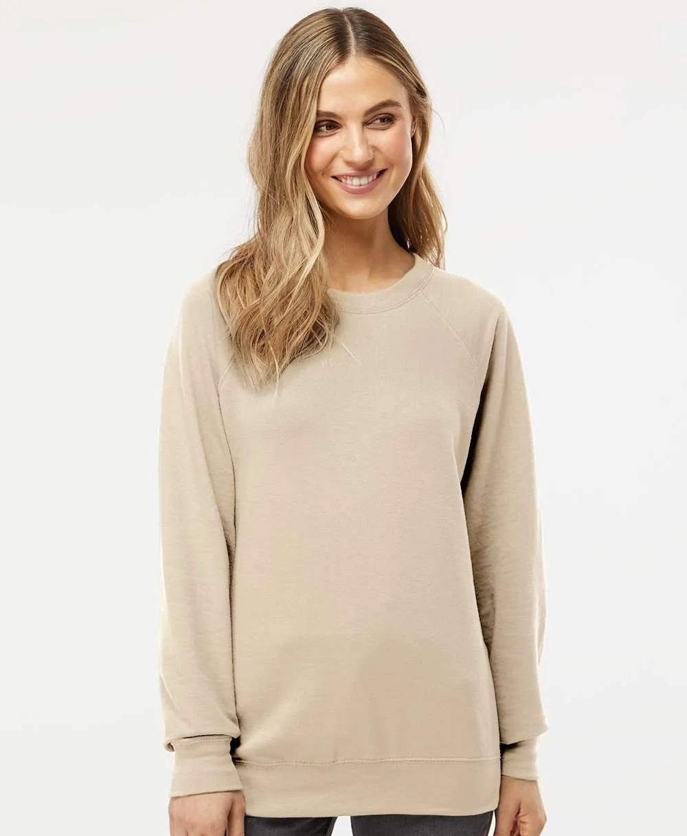 OUTLET-Independent Trading Co. Icon Unisex Lightweight Loopback Terry Crewneck Sweatshirt