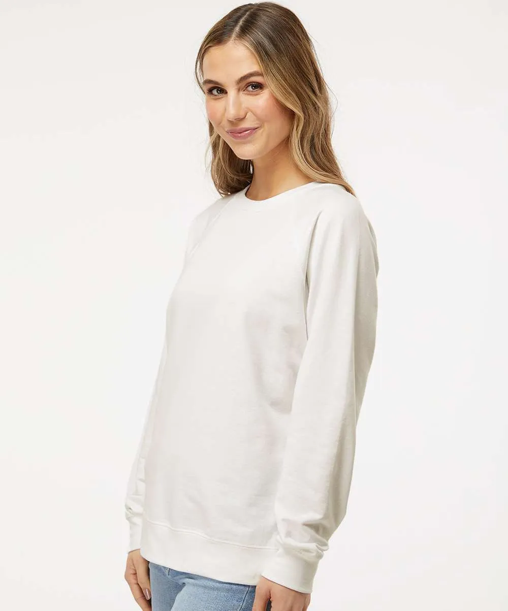 OUTLET-Independent Trading Co. Icon Unisex Lightweight Loopback Terry Crewneck Sweatshirt