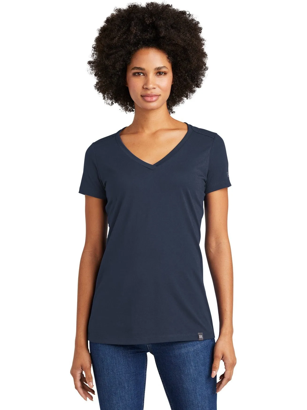 OUTLET-New EraLadies Heritage Blend V-Neck Tee