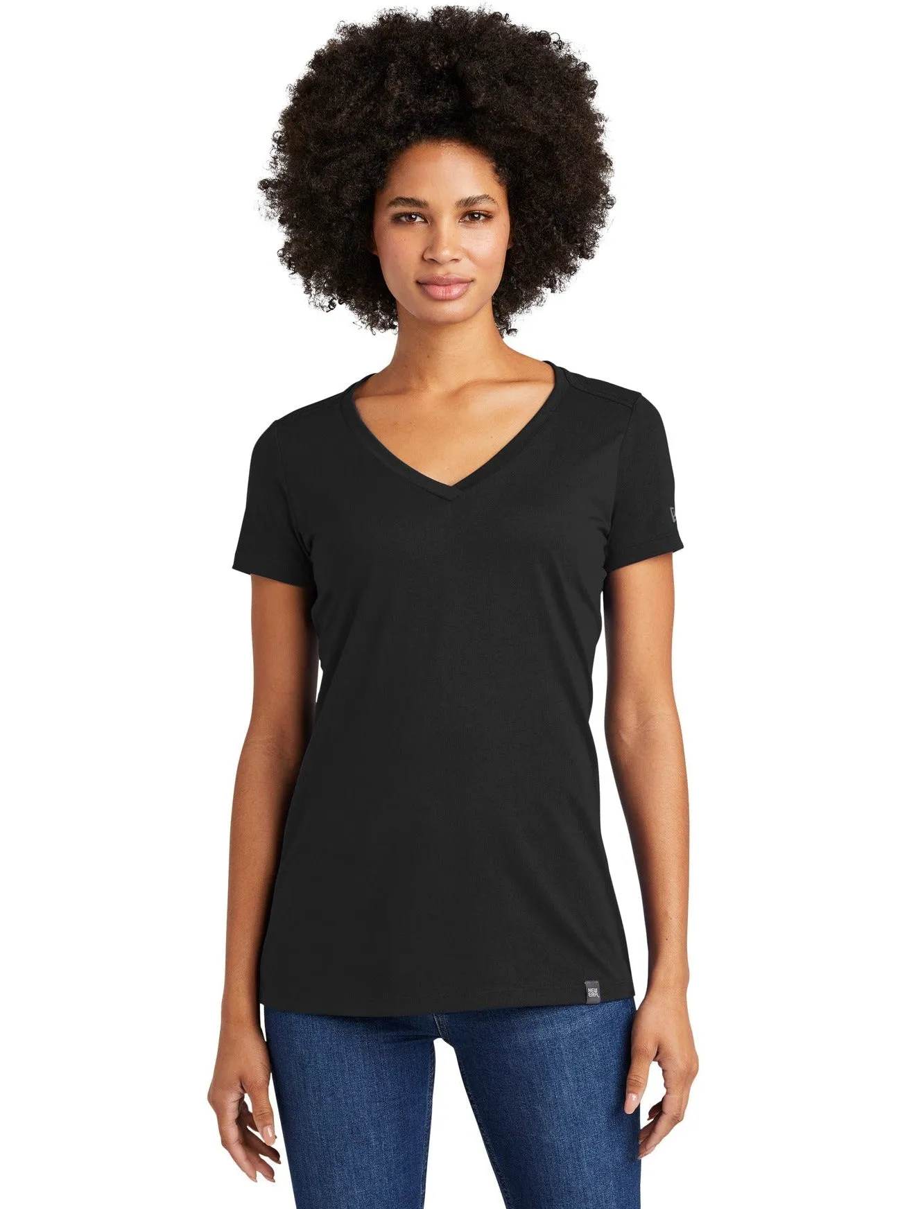 OUTLET-New EraLadies Heritage Blend V-Neck Tee