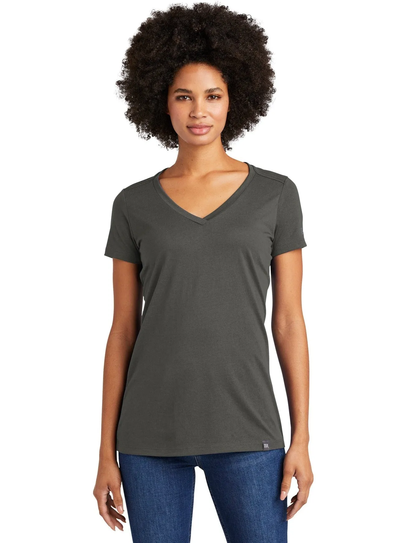 OUTLET-New EraLadies Heritage Blend V-Neck Tee