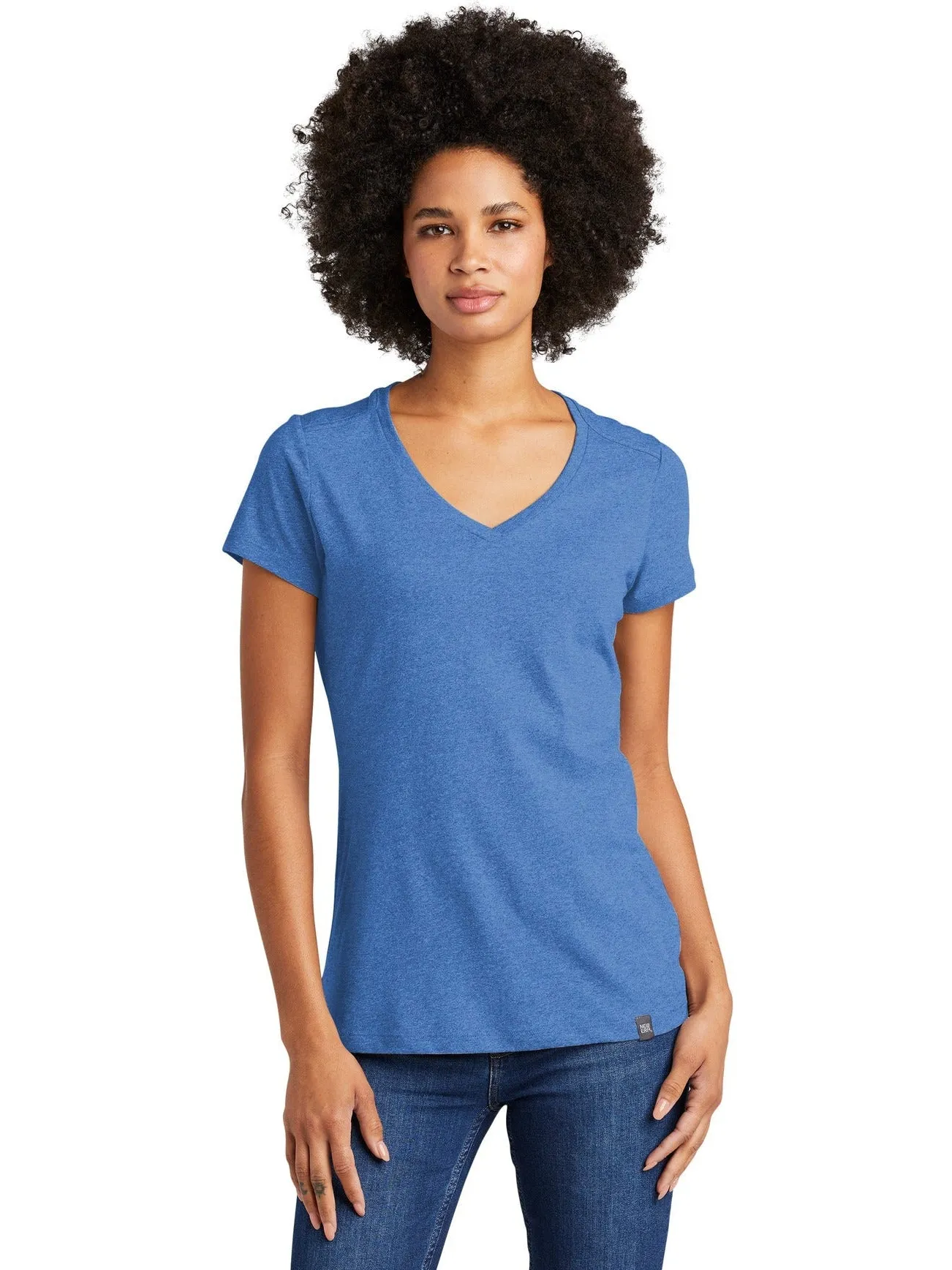 OUTLET-New EraLadies Heritage Blend V-Neck Tee
