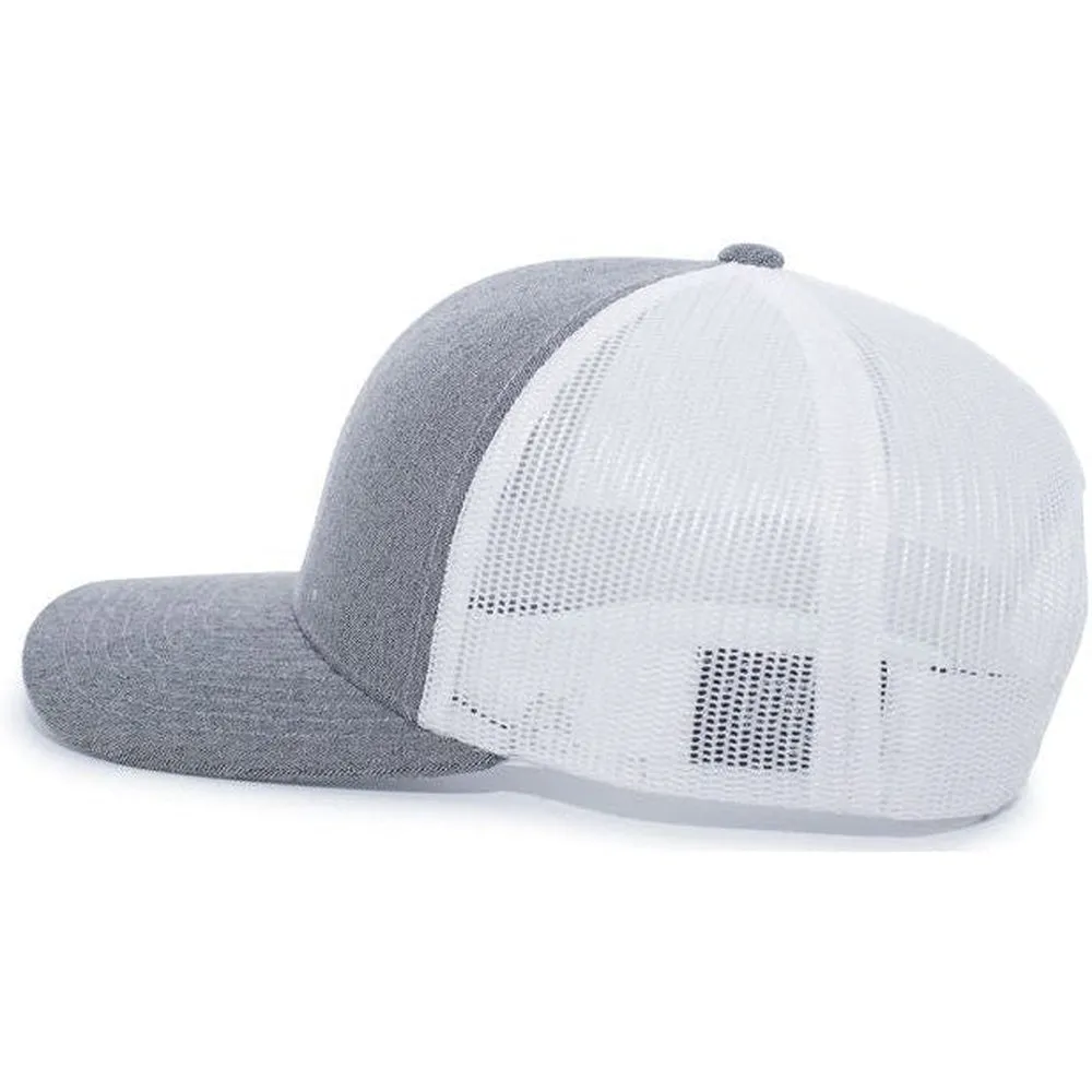 OUTLET-Pacific Headwear Heather Trucker Snapback Cap