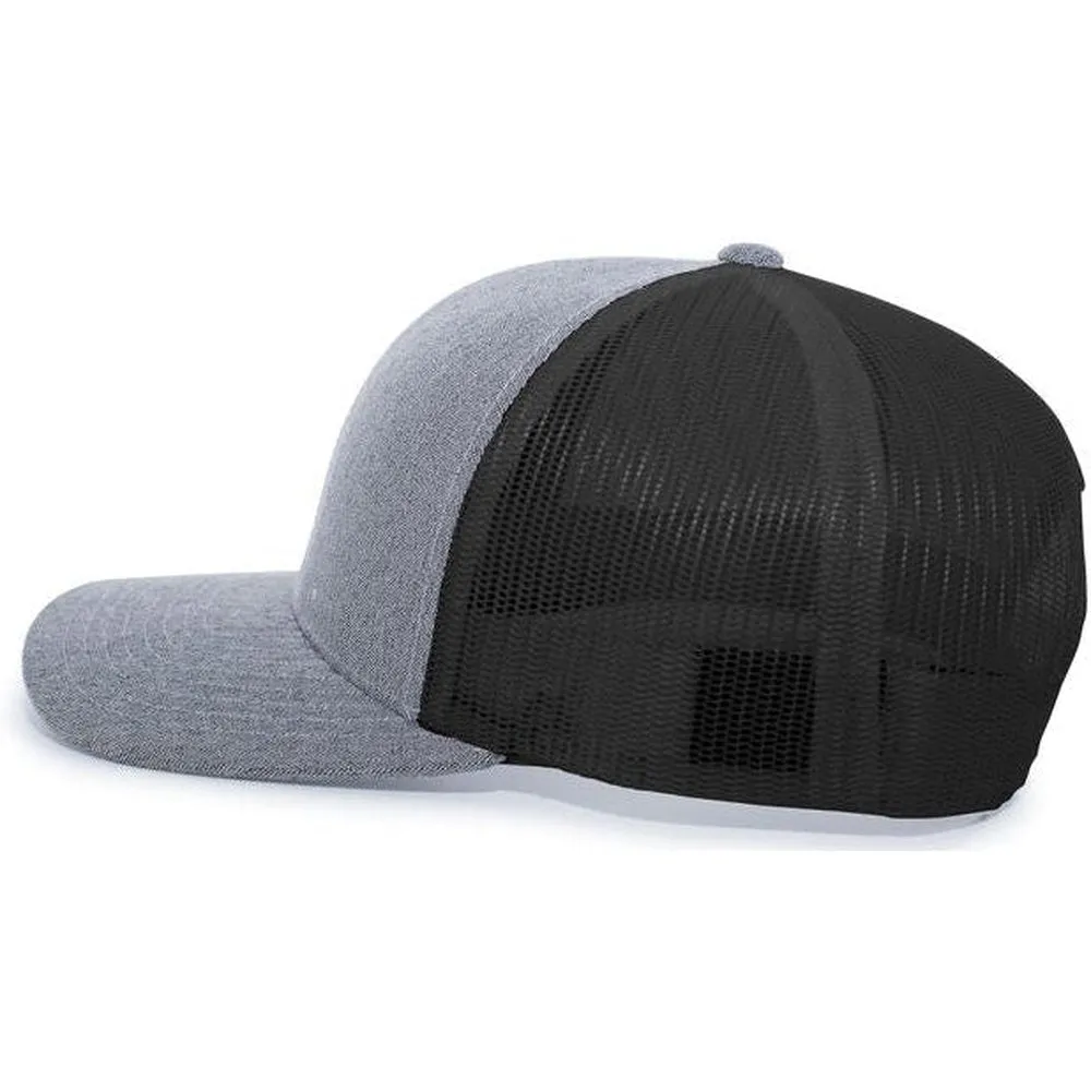 OUTLET-Pacific Headwear Heather Trucker Snapback Cap