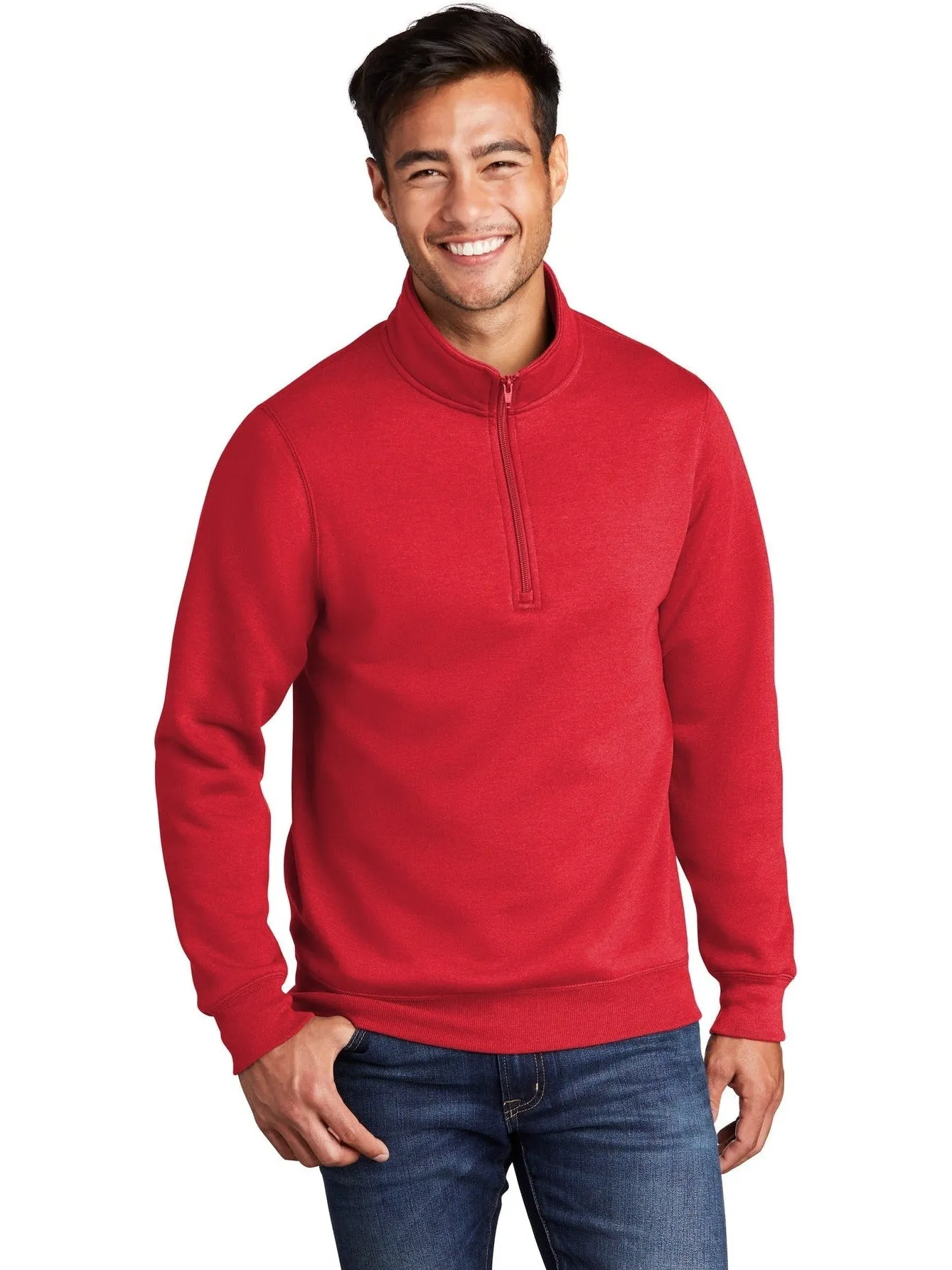 OUTLET-Port & Company Core Fleece 1/4-Zip Pullover Sweatshirt