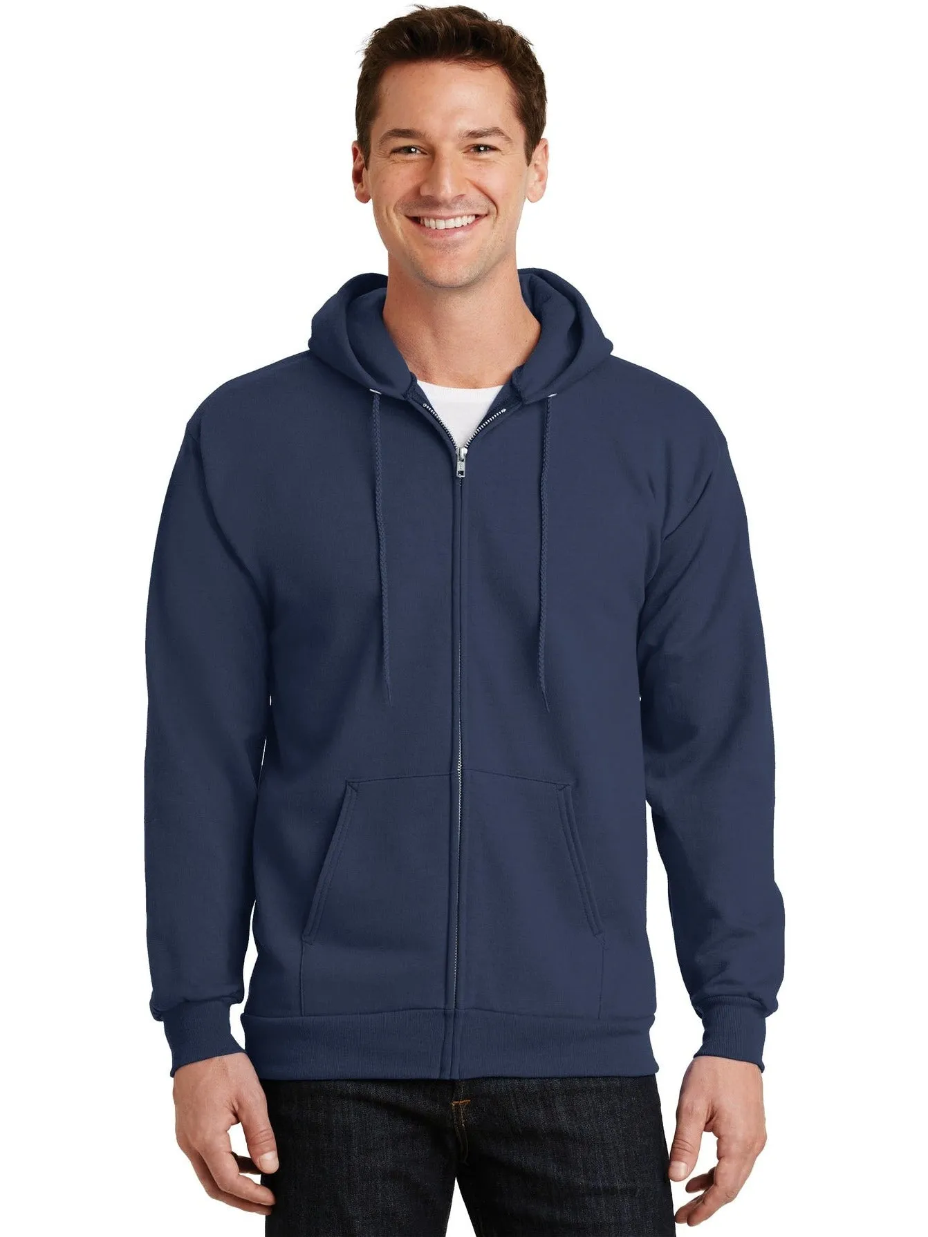 OUTLET-Port & Company Ultimate Full-Zip Hooded Sweatshirt