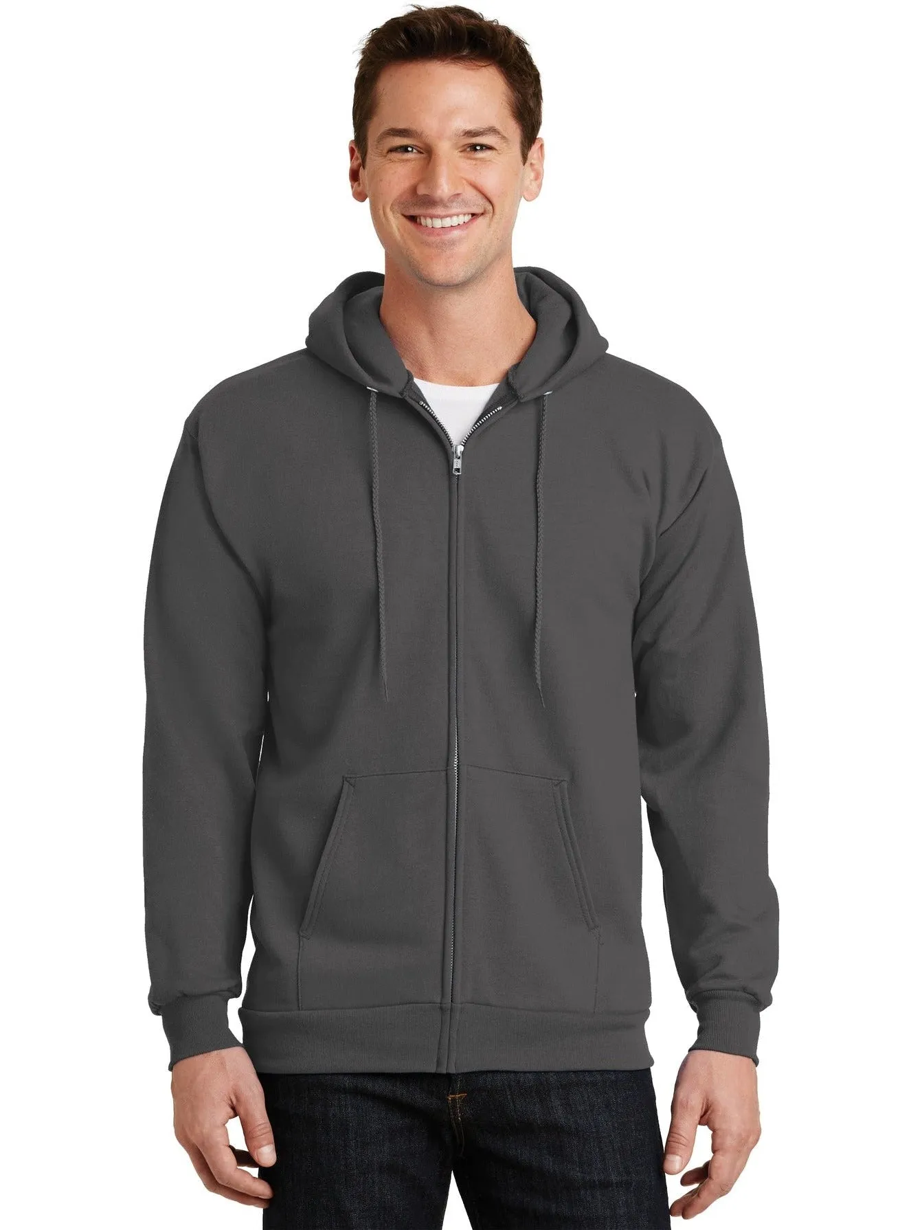 OUTLET-Port & Company Ultimate Full-Zip Hooded Sweatshirt