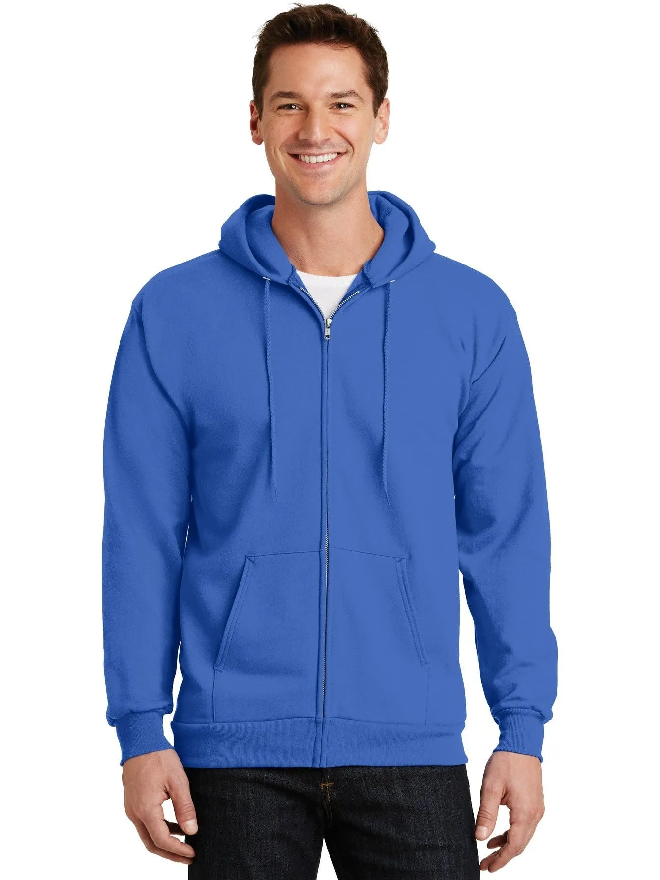 OUTLET-Port & Company Ultimate Full-Zip Hooded Sweatshirt