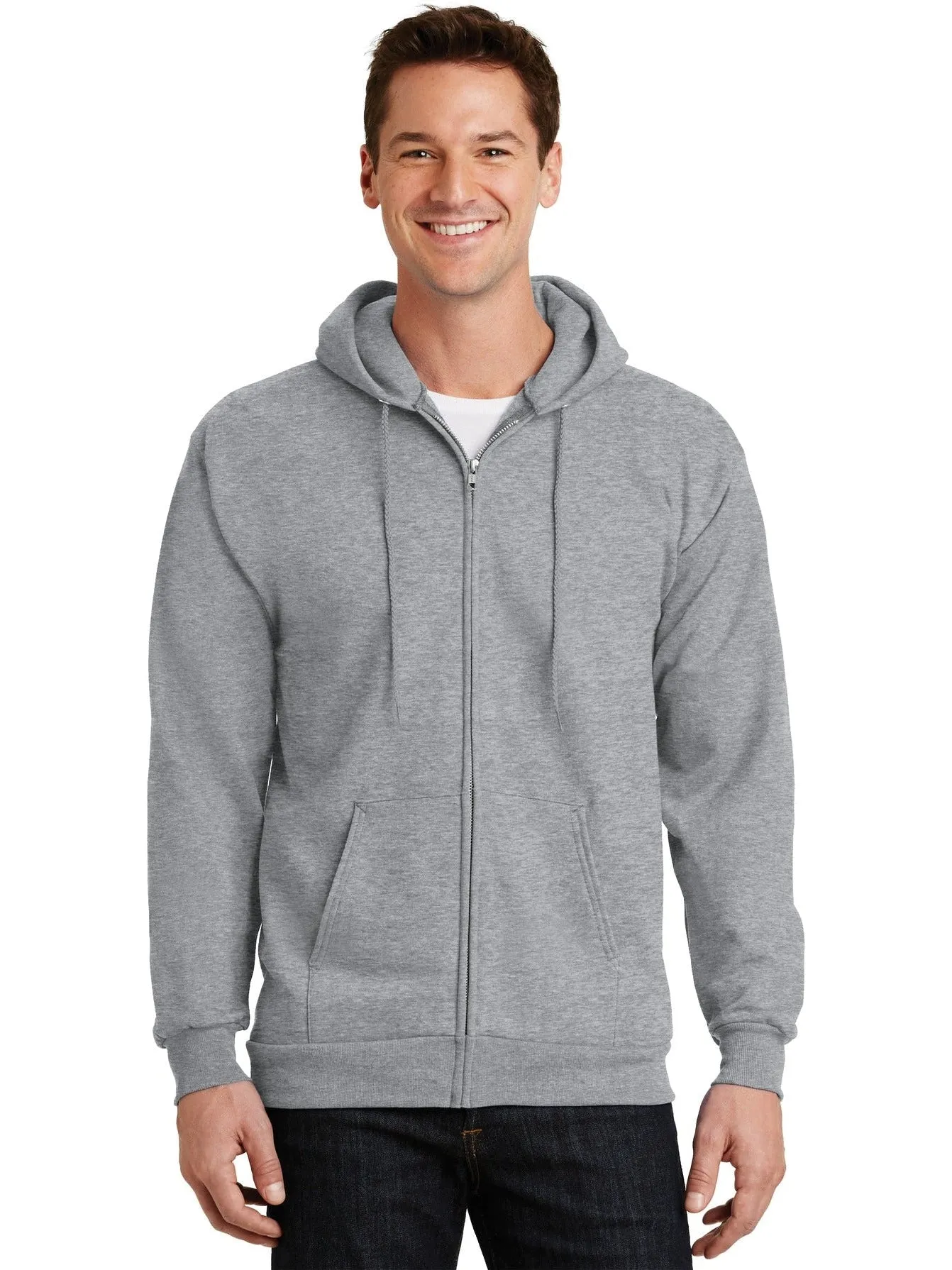 OUTLET-Port & Company Ultimate Full-Zip Hooded Sweatshirt