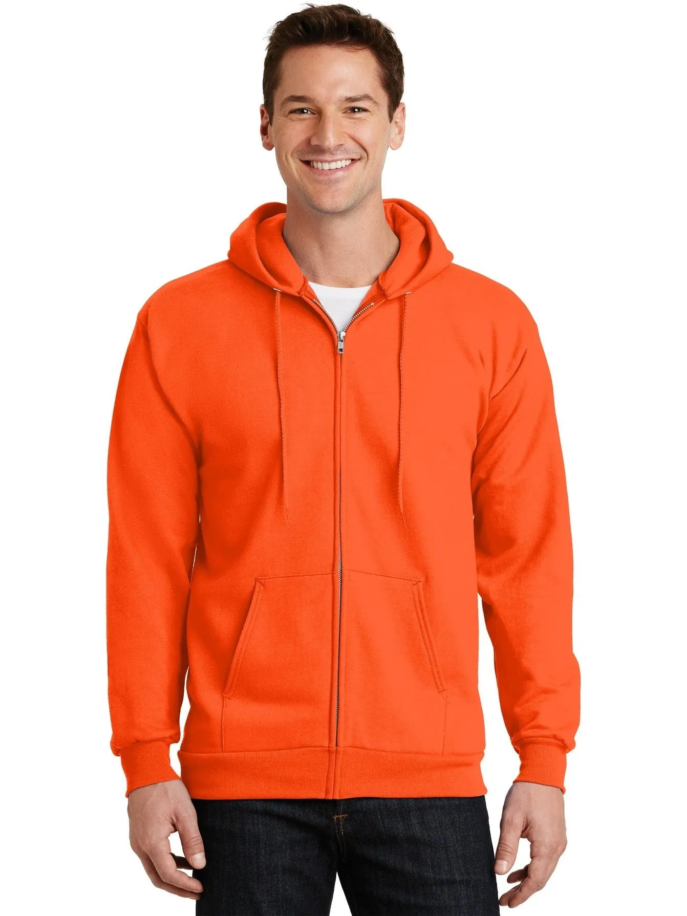 OUTLET-Port & Company Ultimate Full-Zip Hooded Sweatshirt