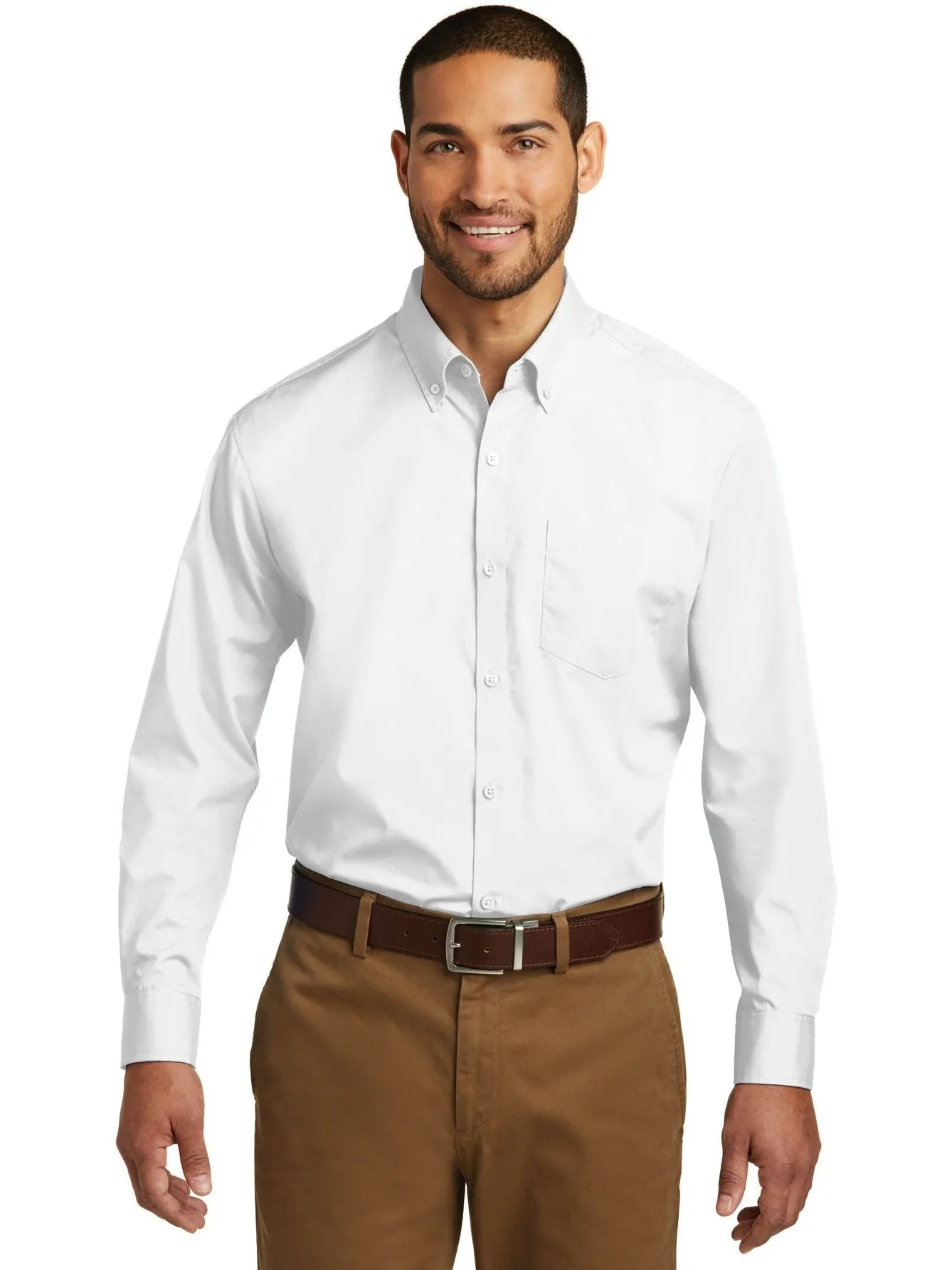 OUTLET-Port Authority Carefree Poplin Shirt