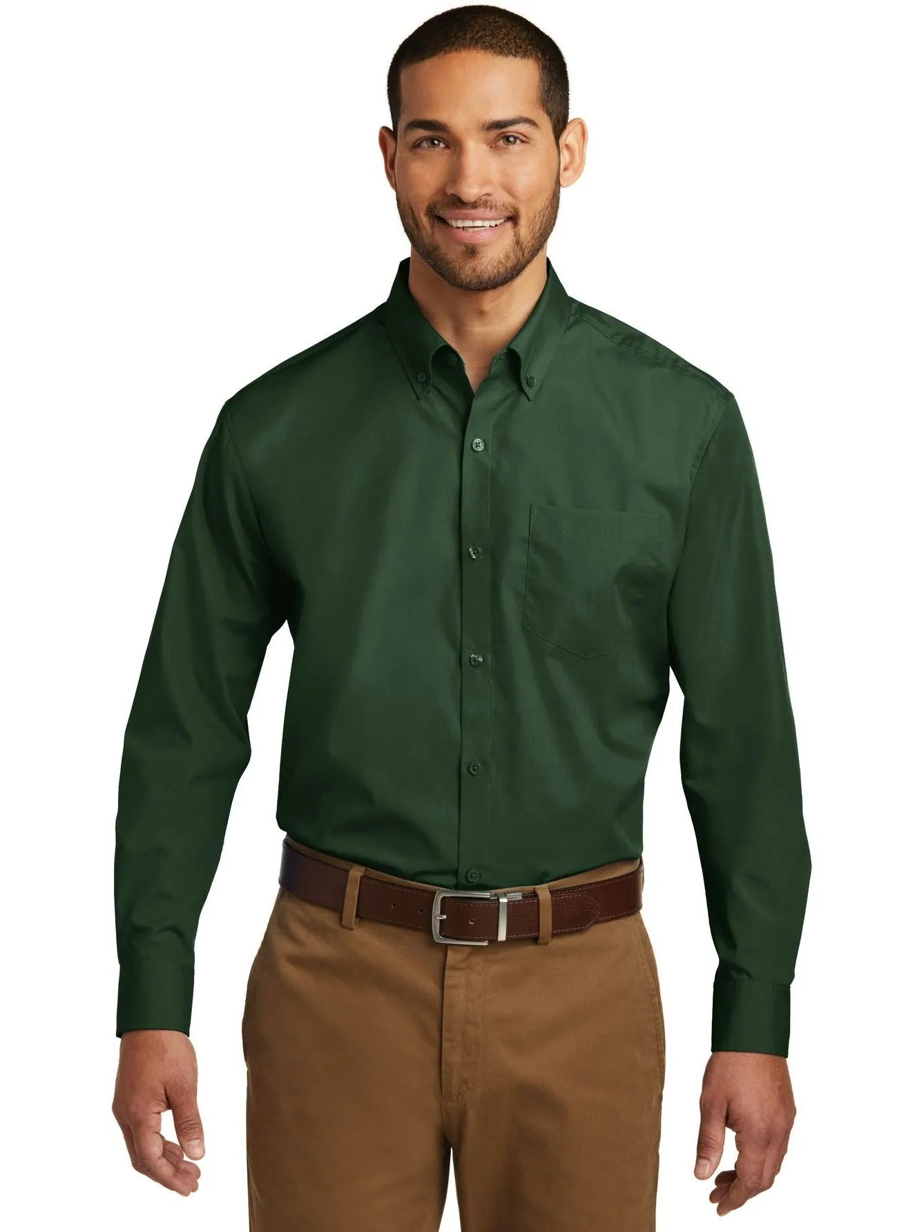 OUTLET-Port Authority Carefree Poplin Shirt
