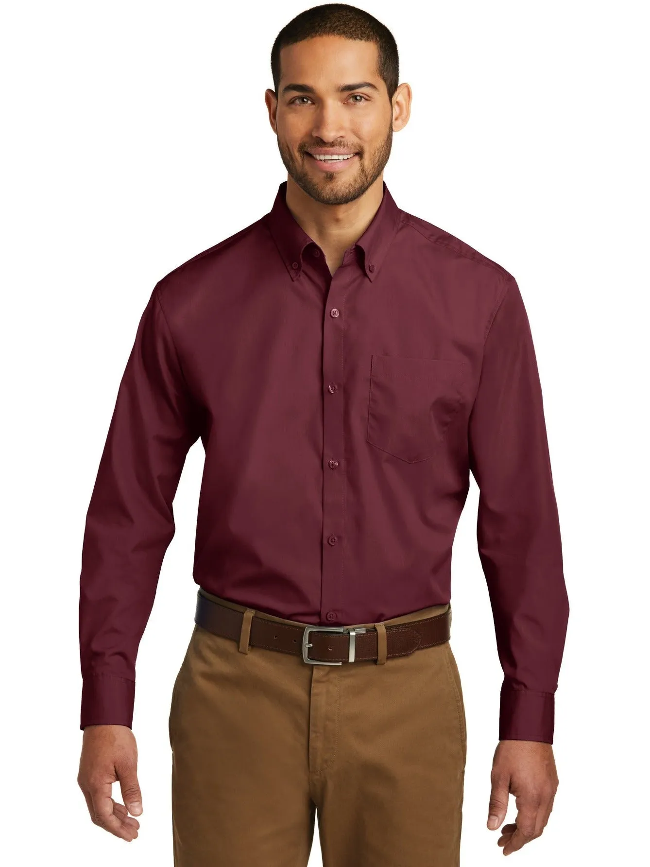 OUTLET-Port Authority Carefree Poplin Shirt