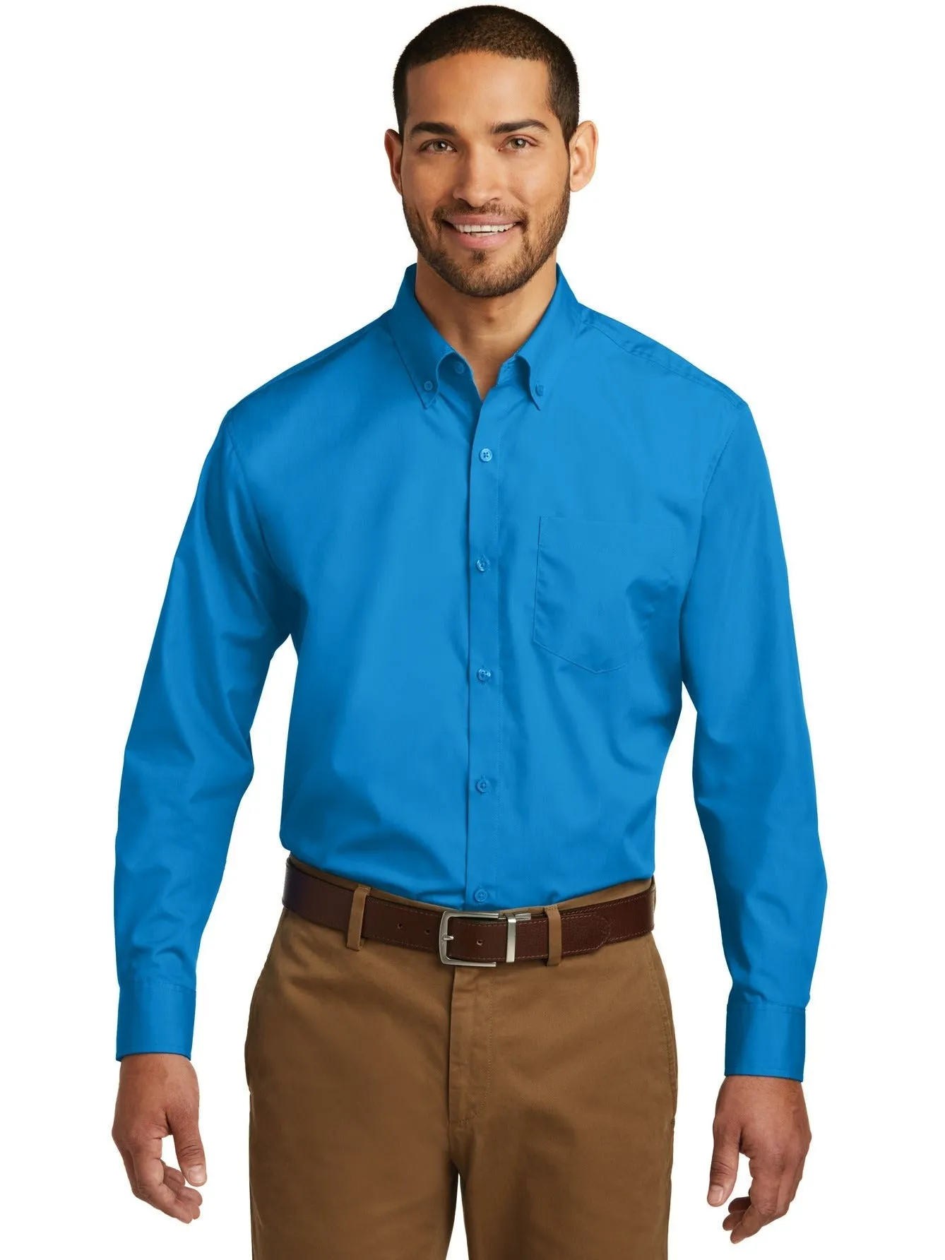 OUTLET-Port Authority Carefree Poplin Shirt