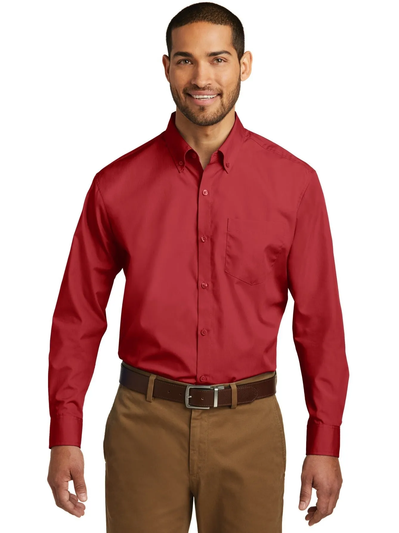 OUTLET-Port Authority Carefree Poplin Shirt