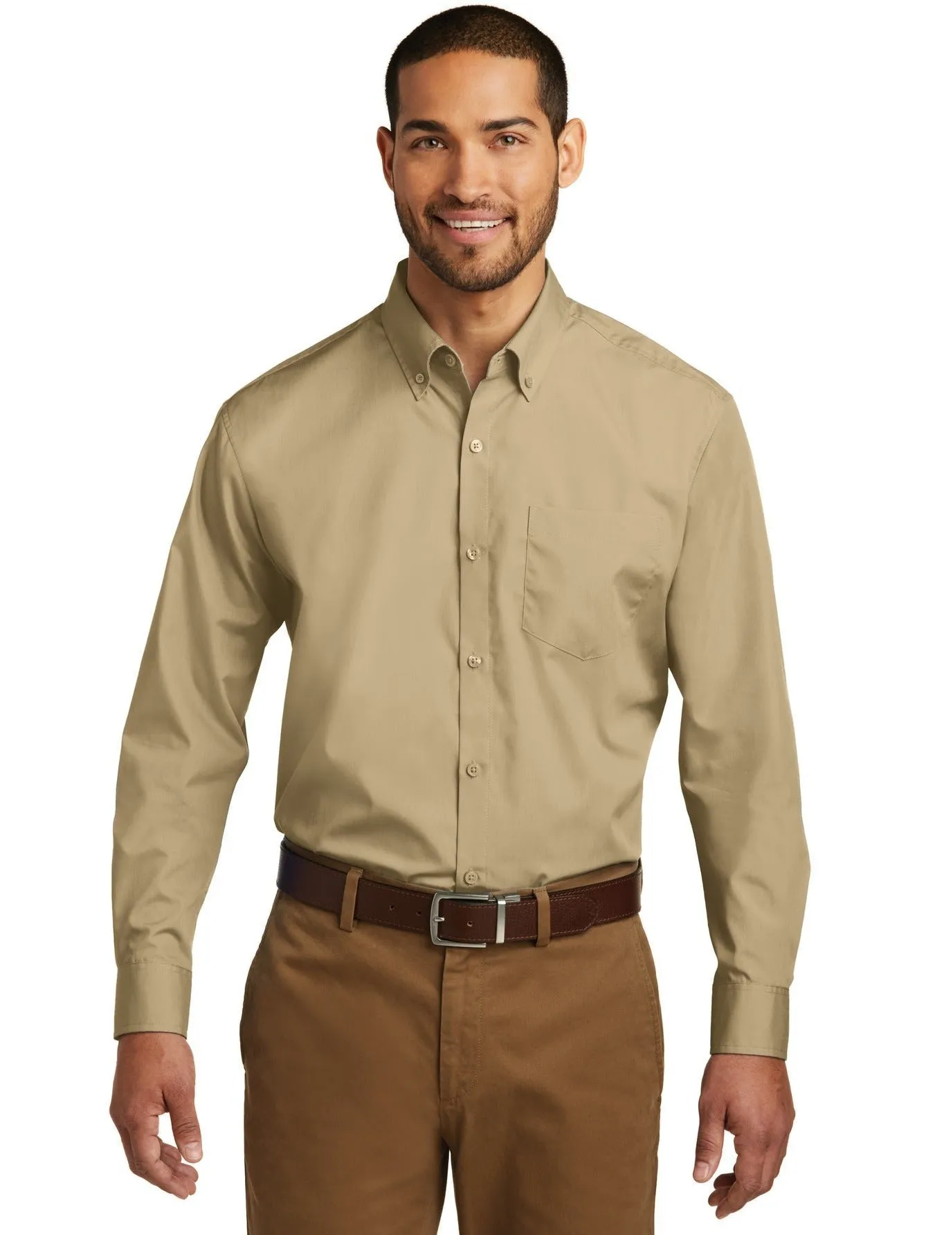 OUTLET-Port Authority Carefree Poplin Shirt